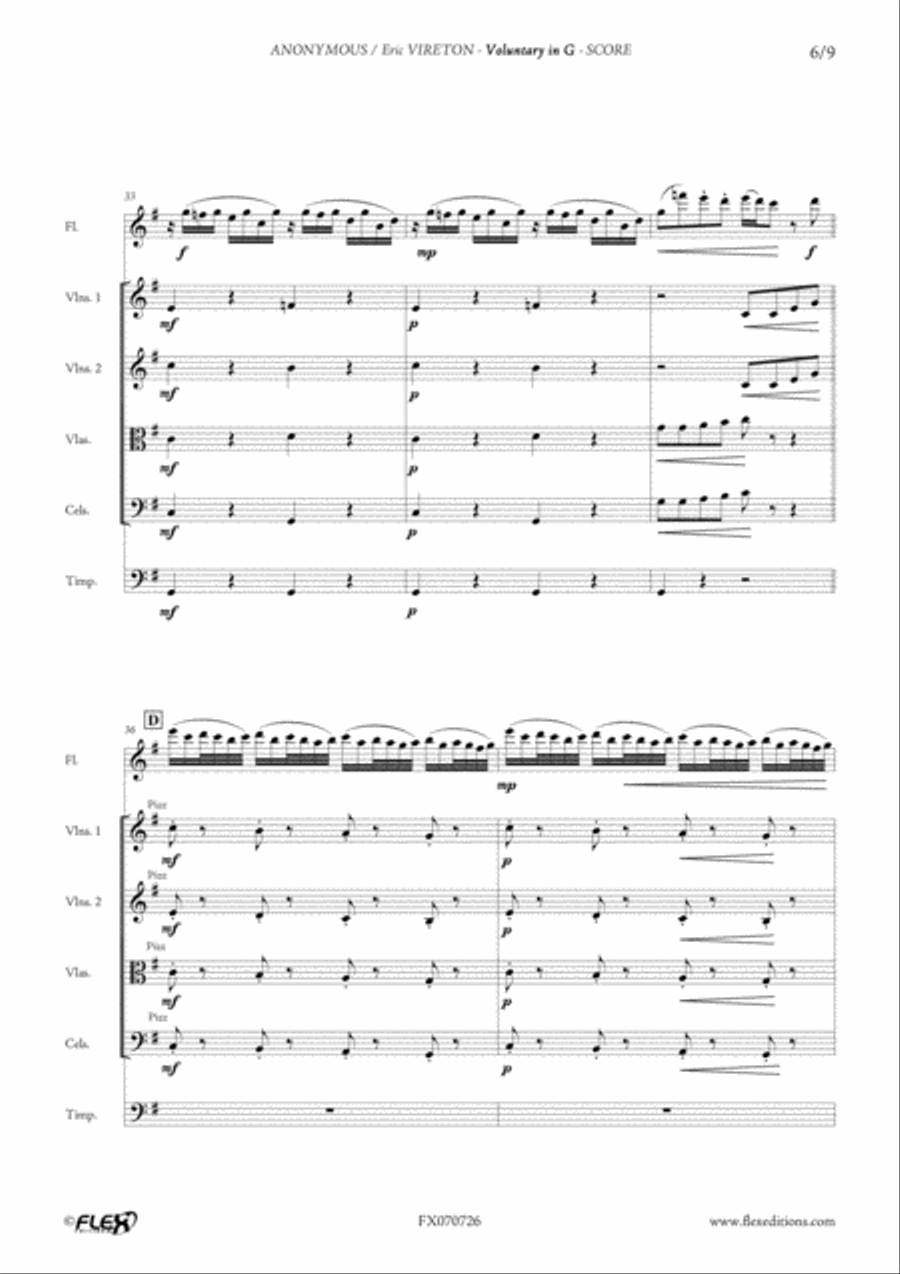 Volontary in G String Orchestra scores gallery preview page 6