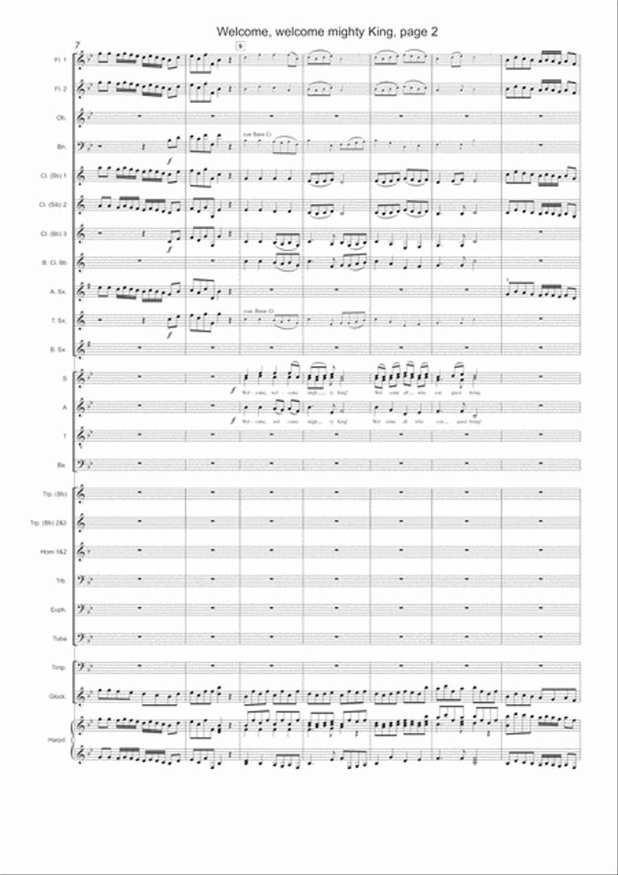 Welcome, welcome mighty King 4-Part scores gallery preview page 3