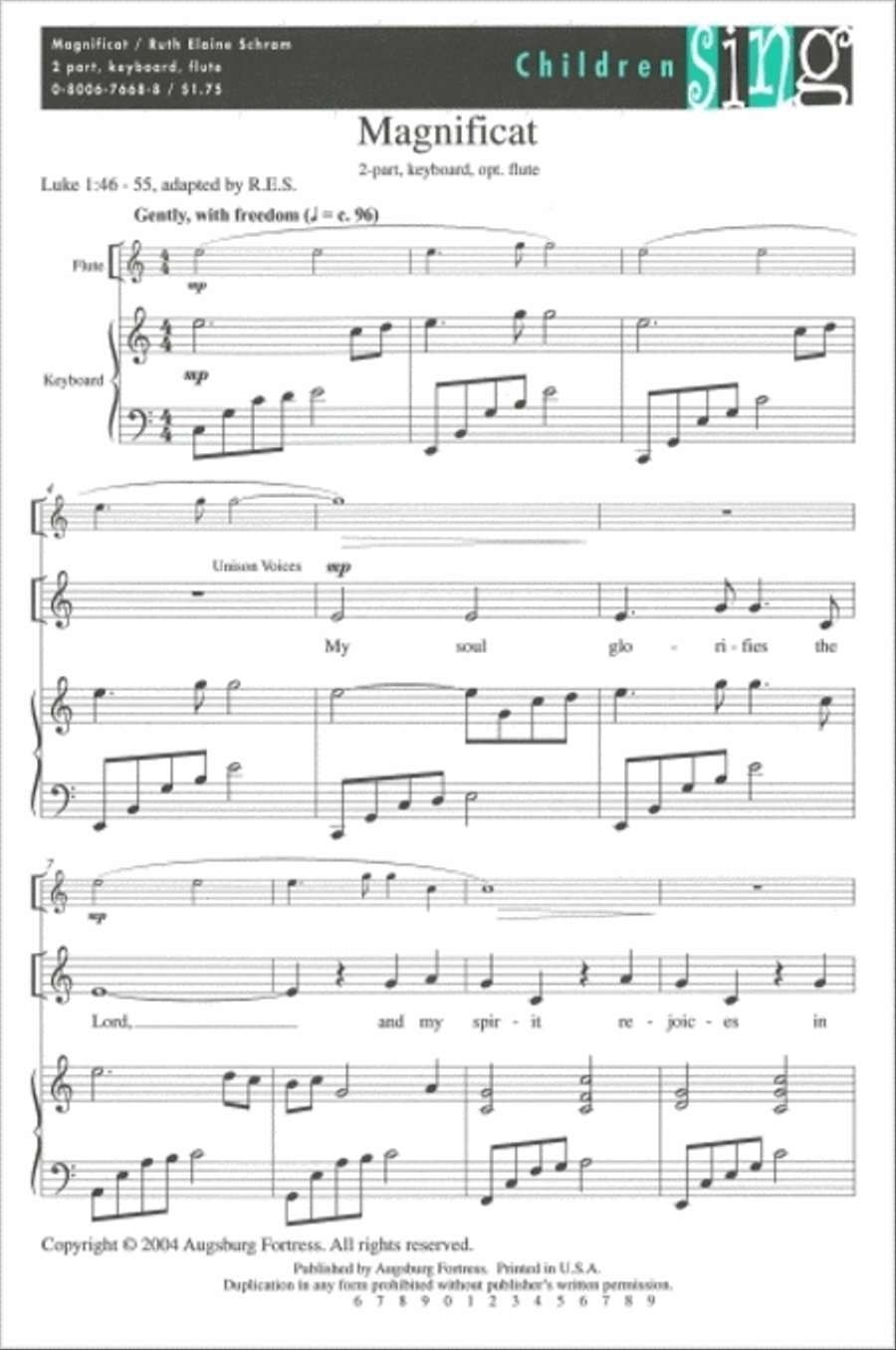 Magnificat 2-Part scores gallery preview page 1