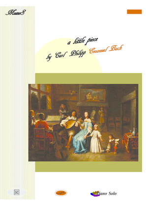 Book cover for Petite piece by C.P.E. Bach for piano solo plus mp3