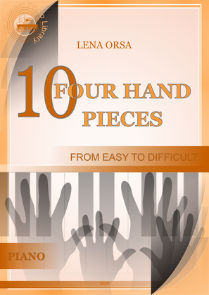 Book cover for 10 Four Hand Pieces for Piano