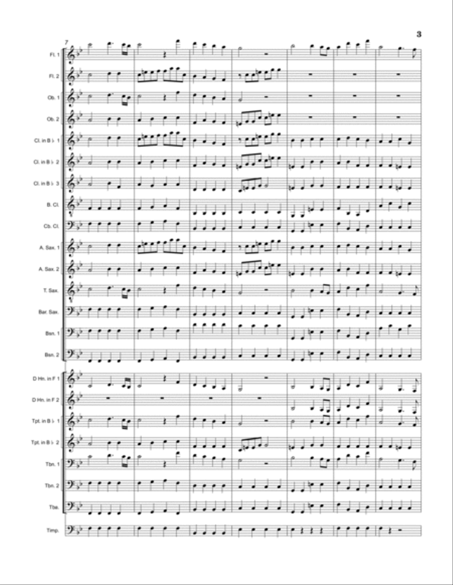 Where'er You Walk (Song of Jupiter) Concert Band scores gallery preview page 3
