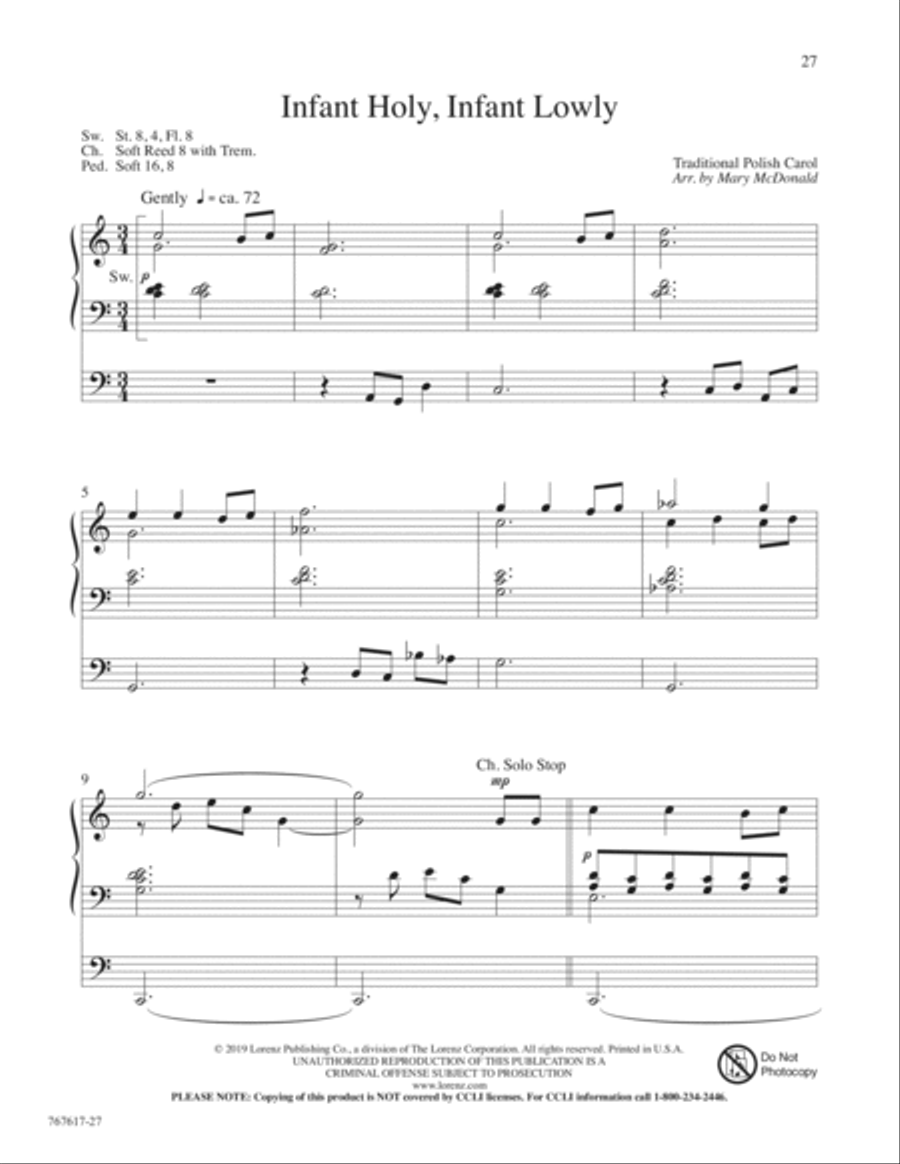 Tidings of Joy! Promises of Peace Organ Solo scores gallery preview page 13