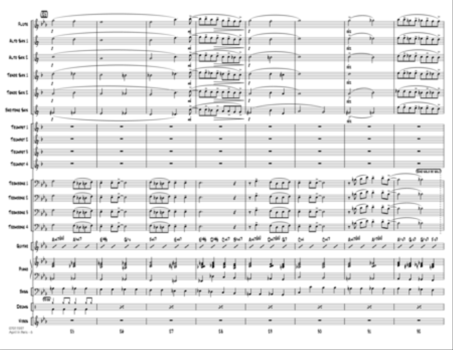 April in Paris - Full Score Jazz Ensemble scores gallery preview page 5
