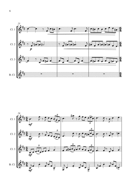 Fur Elise - Jazz Arrangement - for Clarinet Quartet image number null