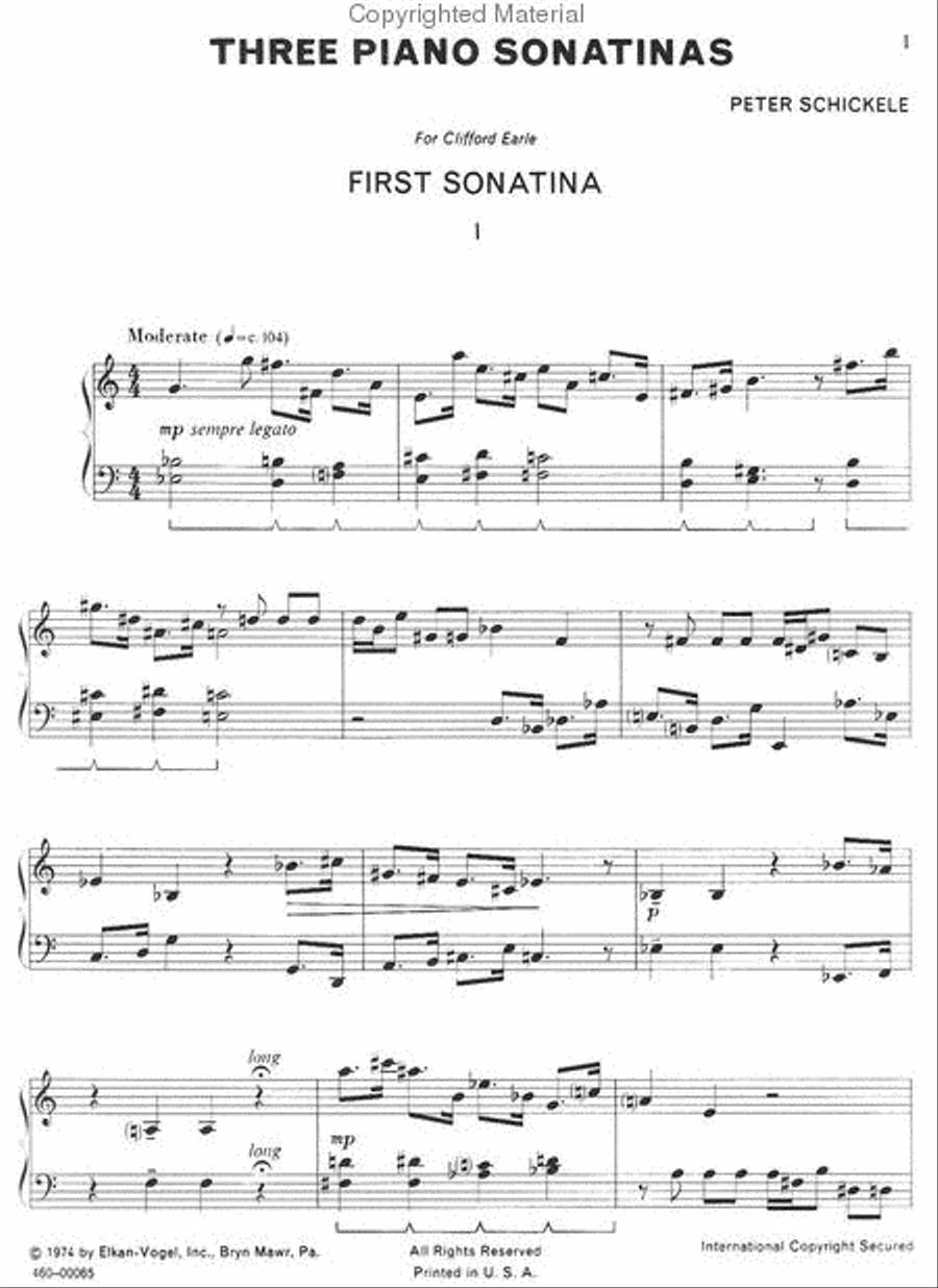 Three Piano Sonatinas Chamber Music scores gallery preview page 2