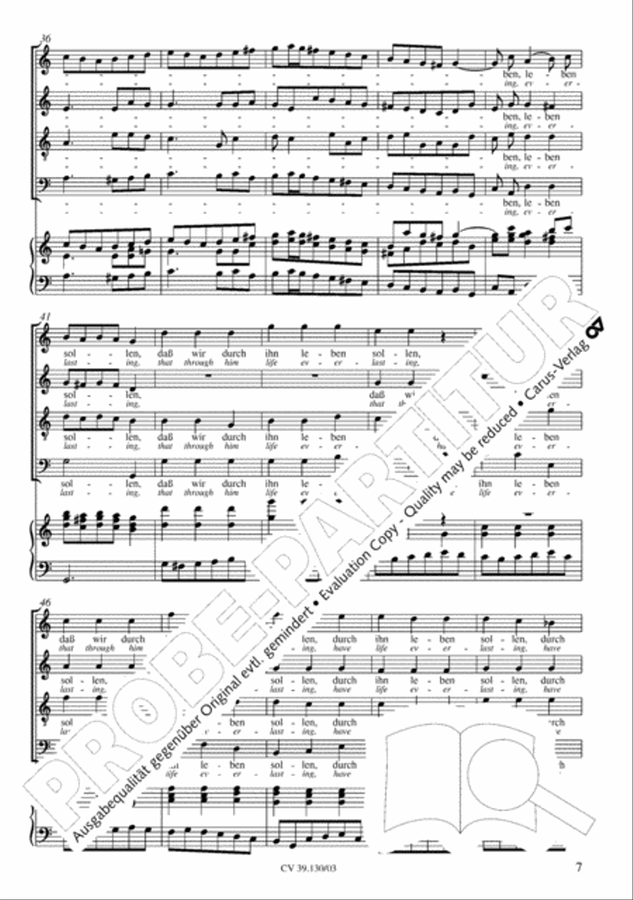Thereby is revealed unto us the glory of God's favor (Daran ist erschienen die Liebe Gottes) 4-Part scores gallery preview page 8