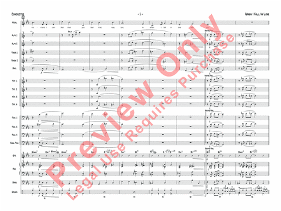 When I Fall in Love When I Fall in Love Jazz Ensemble scores gallery preview page 17