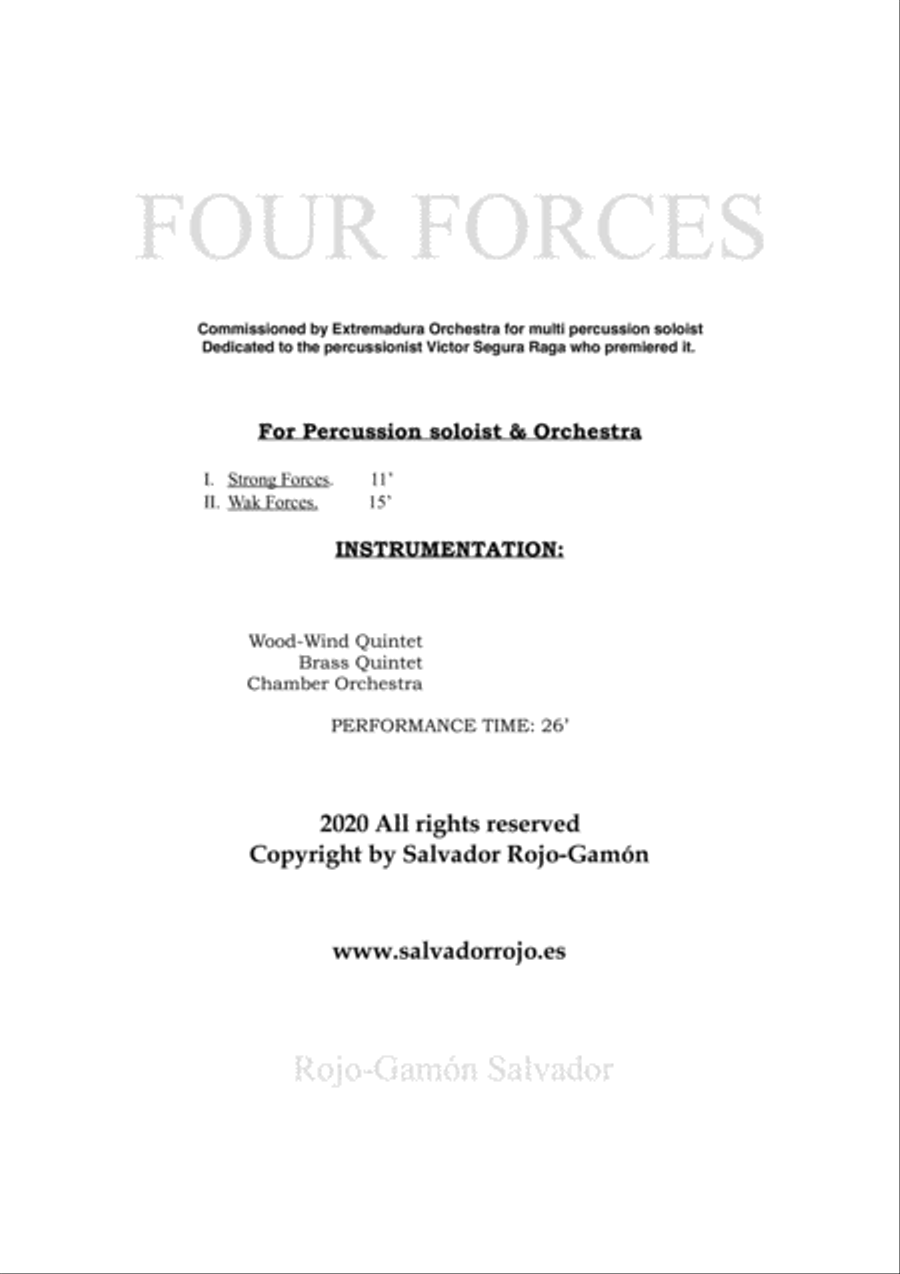 Four Forces (Second movement) II. Weak Forces Percussion Ensemble scores gallery preview page 2