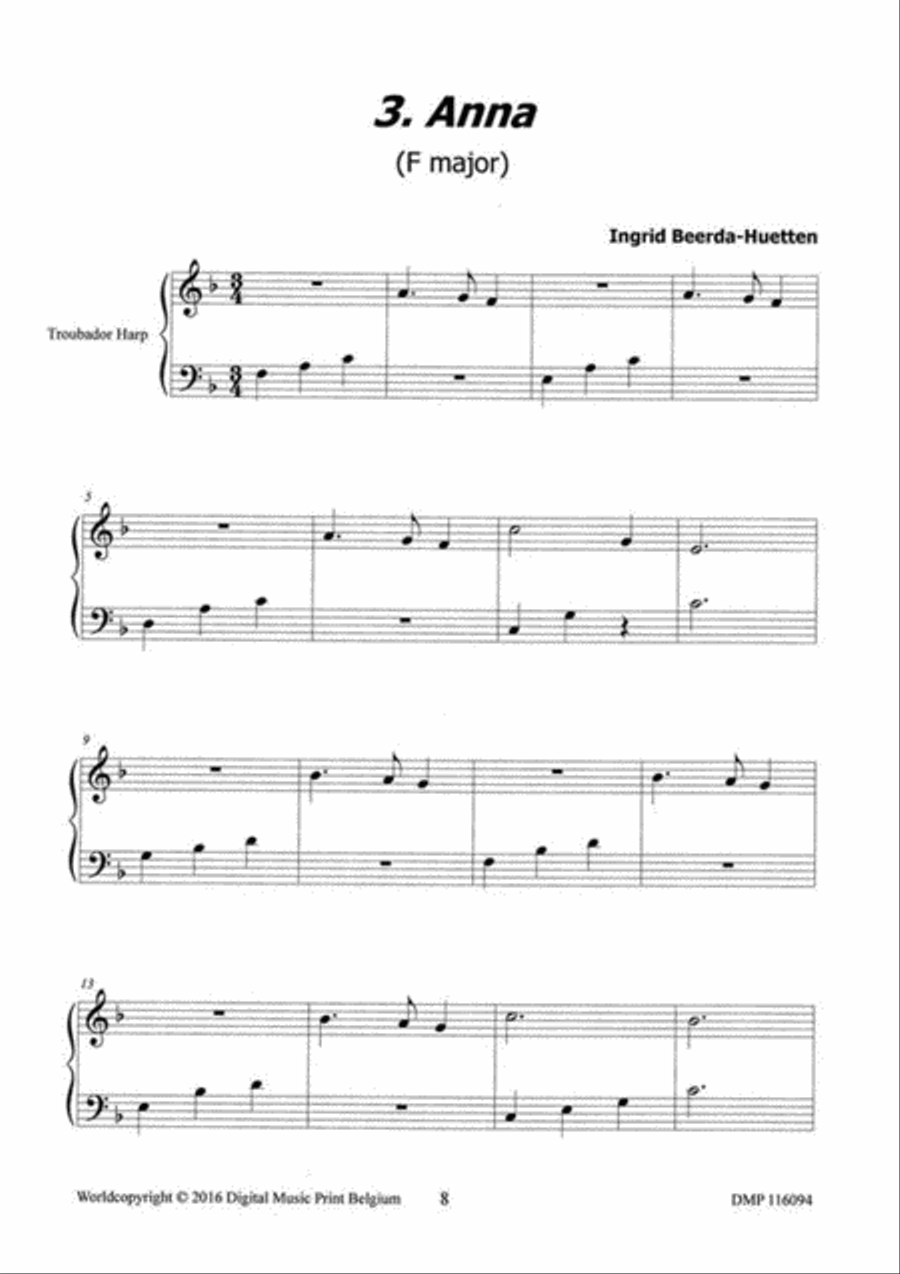 Delightful Pieces 2 Harp scores gallery preview page 4