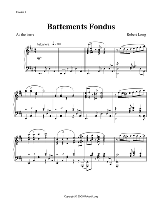 Ballet Piano Sheet Music: Battements Fondus from Etudes II