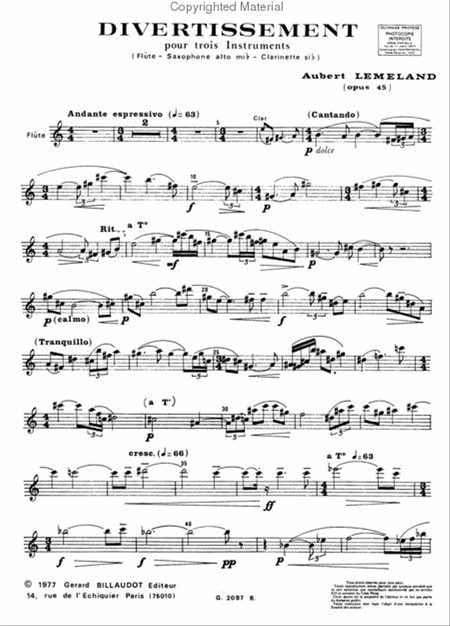 Divertissement Divertissement Chamber Music scores gallery preview page 3