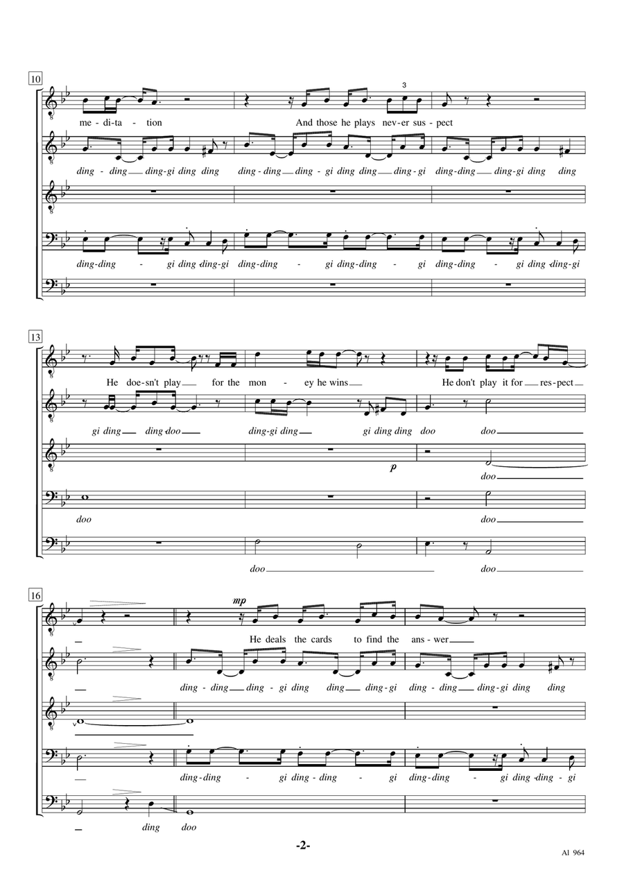 Shape Of My Heart TTBB scores gallery preview page 2