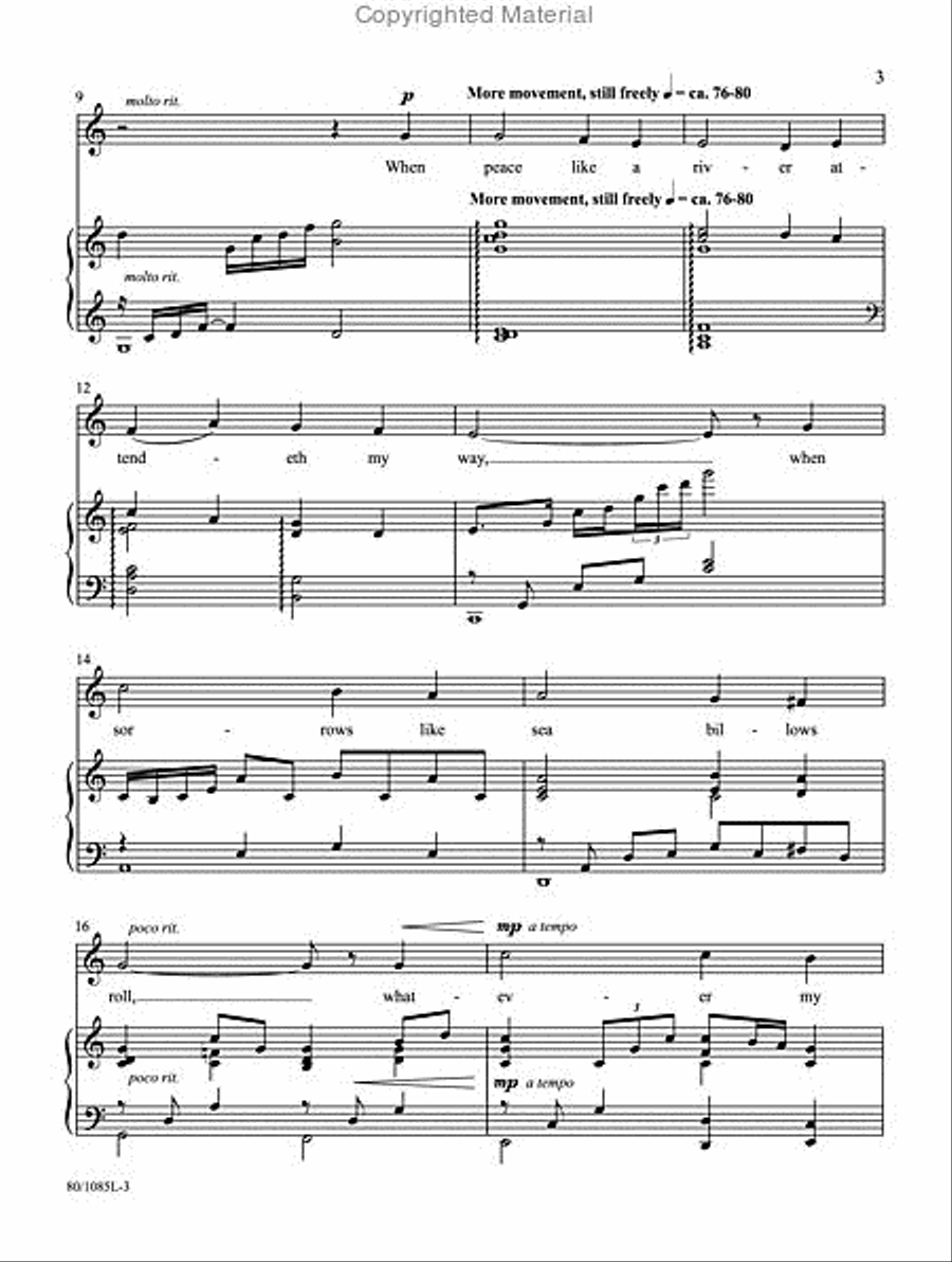 It Is Well with My Soul - Vocal Solo Medium Voice scores gallery preview page 3