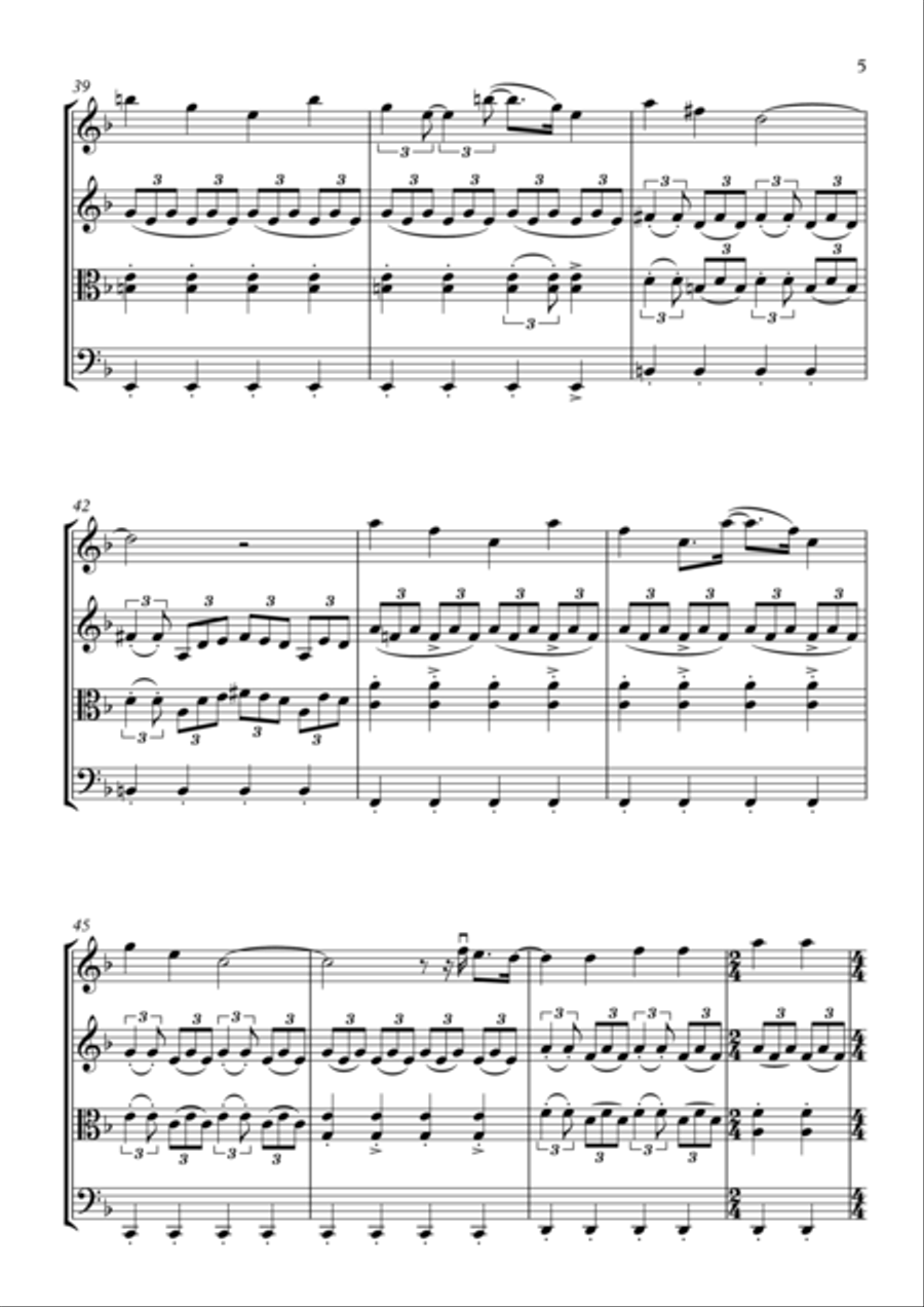 Call Me String Quartet scores gallery preview page 6