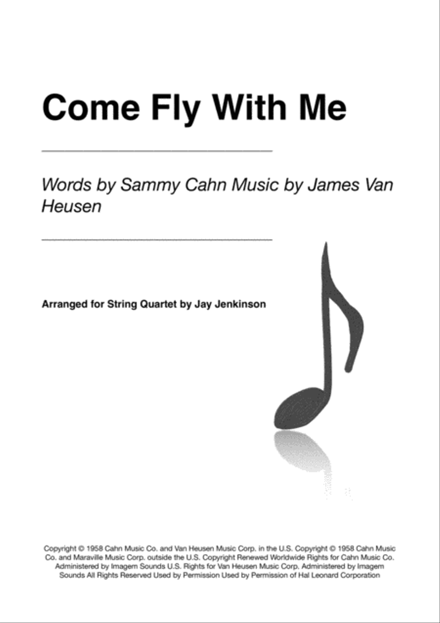 Come Fly With Me String Quartet scores gallery preview page 1