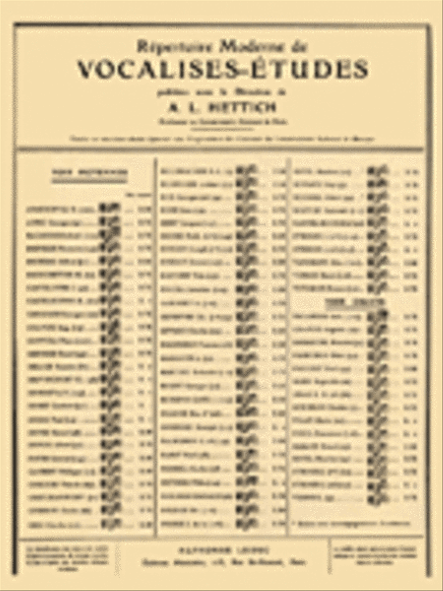 Repertoire Moderne de Vocalises-Etudes
