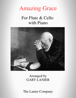 AMAZING GRACE (Flute & Cello with Piano - Score & Parts included)