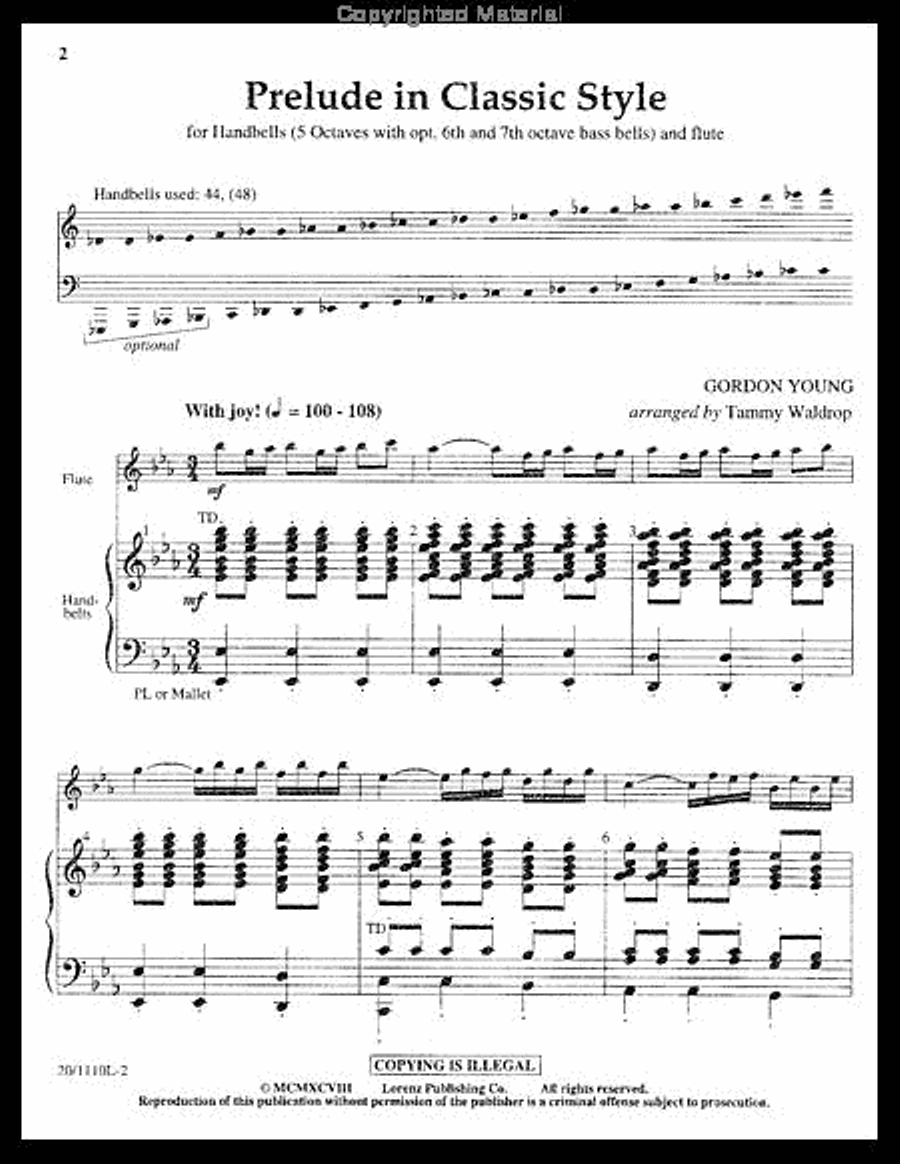 Prelude in Classic Style Prelude in Classic Style Handbell Choir scores gallery preview page 2