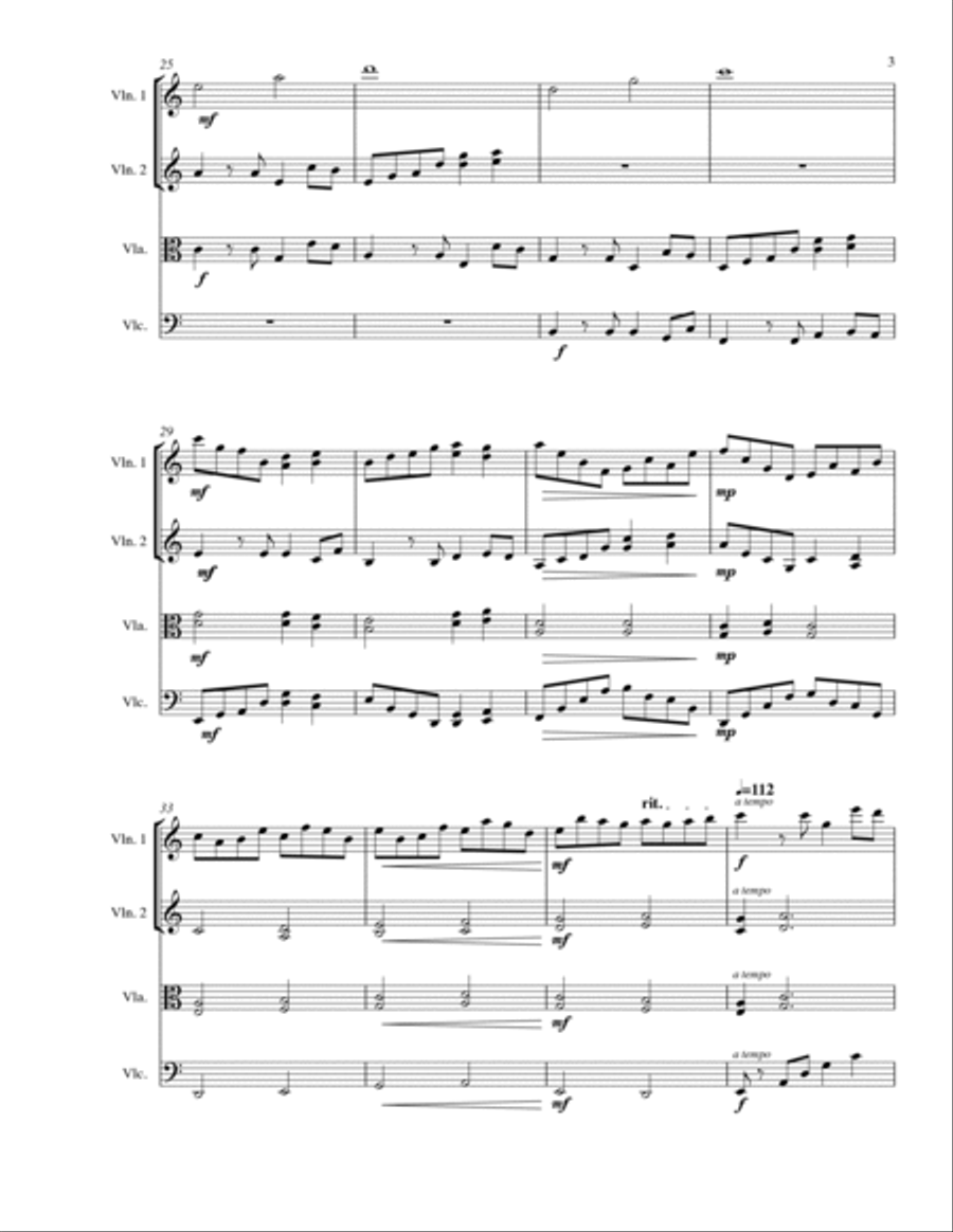 The U.S. Visited - String Quartet String Quartet scores gallery preview page 5