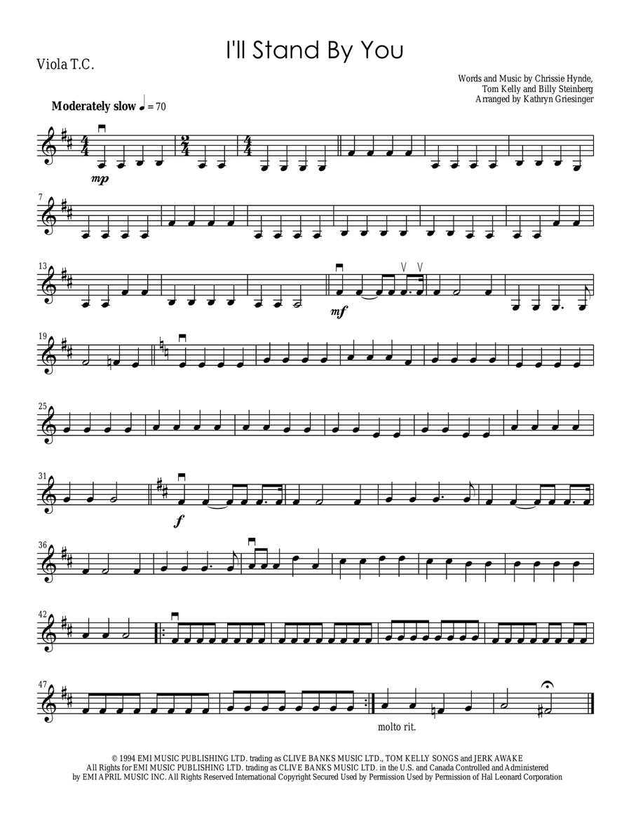 I'll Stand By You I'll Stand By You String Quartet scores gallery preview page 4