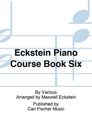 Book cover for Eckstein Piano Course Book Six