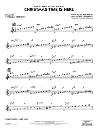 Christmas Time Is Here (arr. Mike Tomaro) - C Solo Sheet