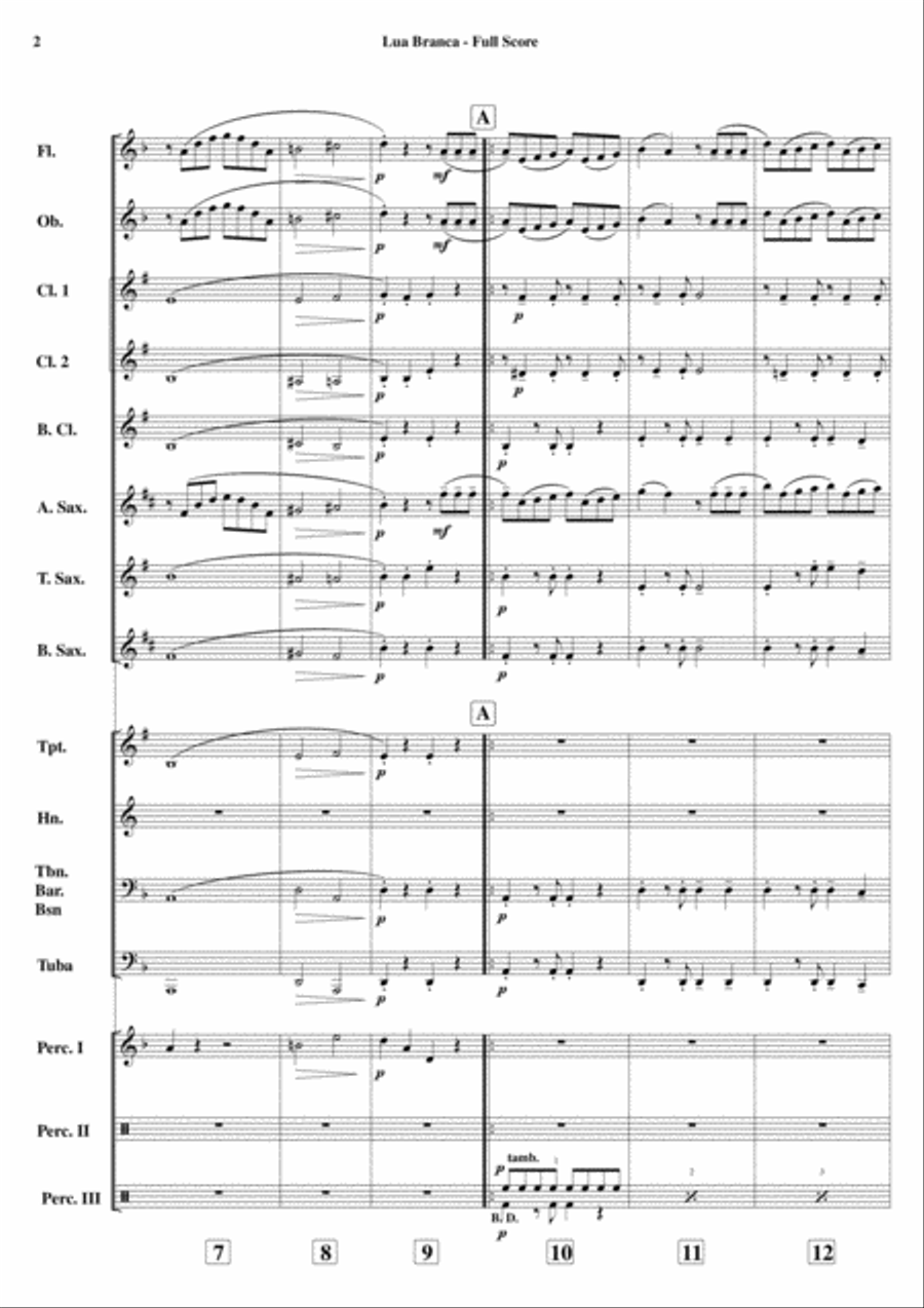Lua Branca (White Moon) - For Concert Band Concert Band scores gallery preview page 4