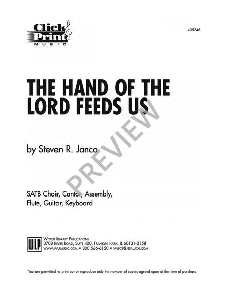 The Hand of the Lord Feeds Us