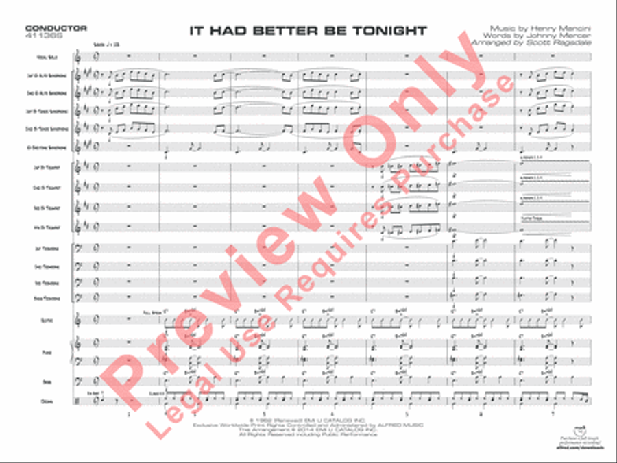 It Had Better Be Tonight Jazz Ensemble scores gallery preview page 4