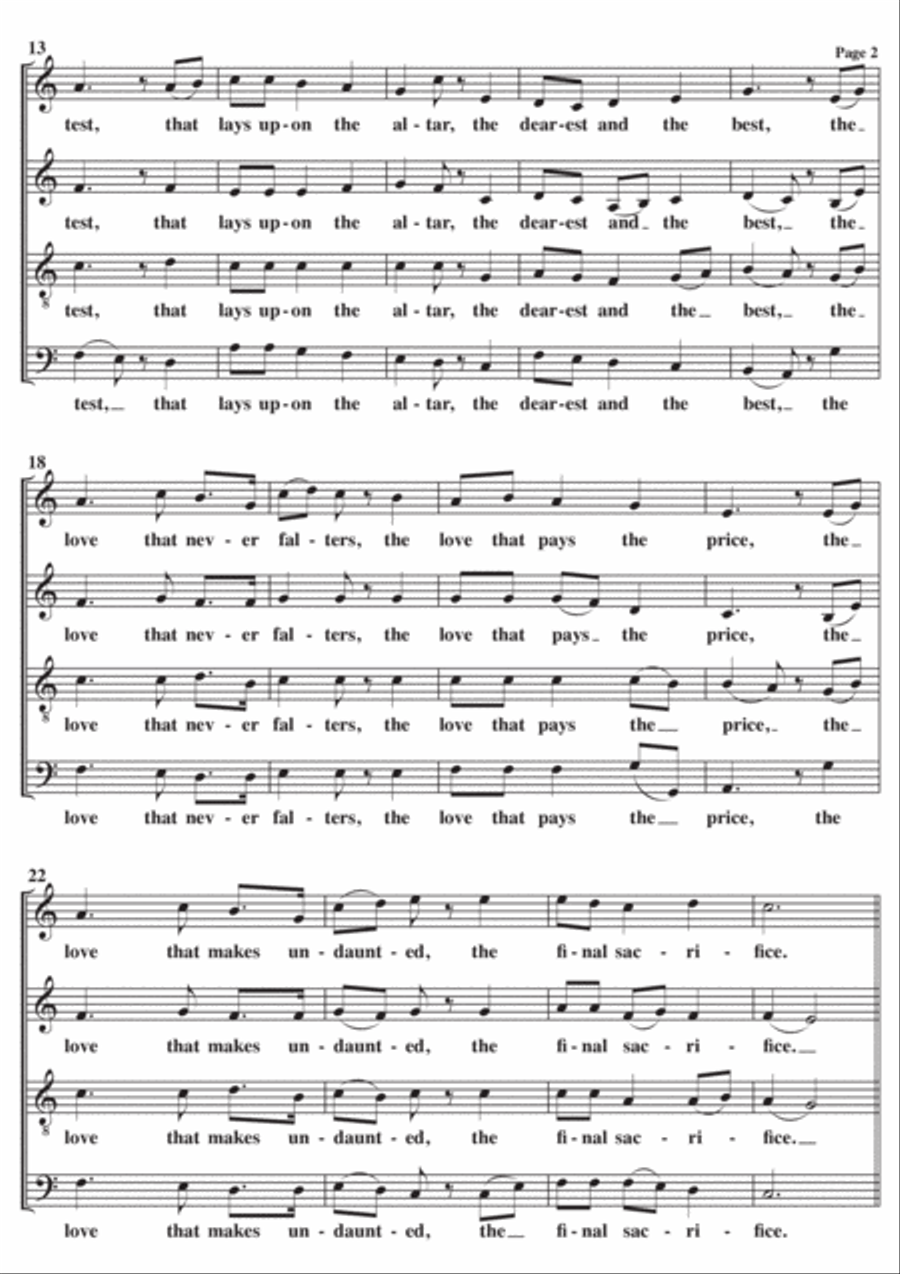 I Vow To Thee My Country A Cappella SATB 4-Part scores gallery preview page 2