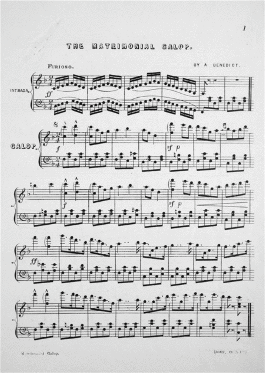 The Matrimonial Galop; The Vicissitudes of Love and Matrimon Piano Solo scores gallery preview page 2