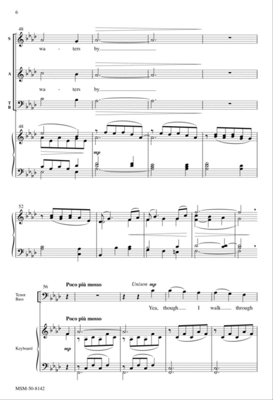 The Lord's My Shepherd 4-Part scores gallery preview page 6