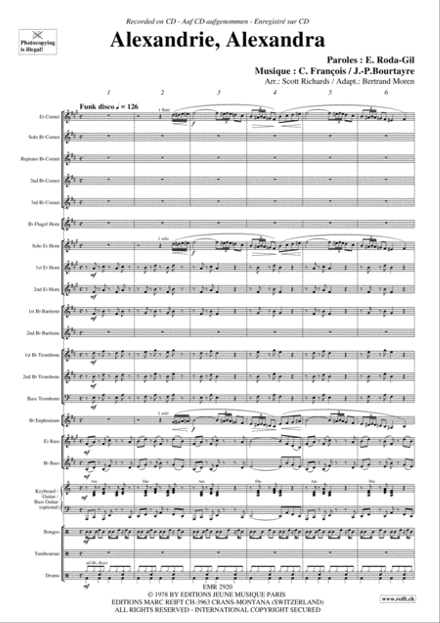 Alexandrie, Alexandra Alexandrie, Alexandra Brass Band scores gallery preview page 4