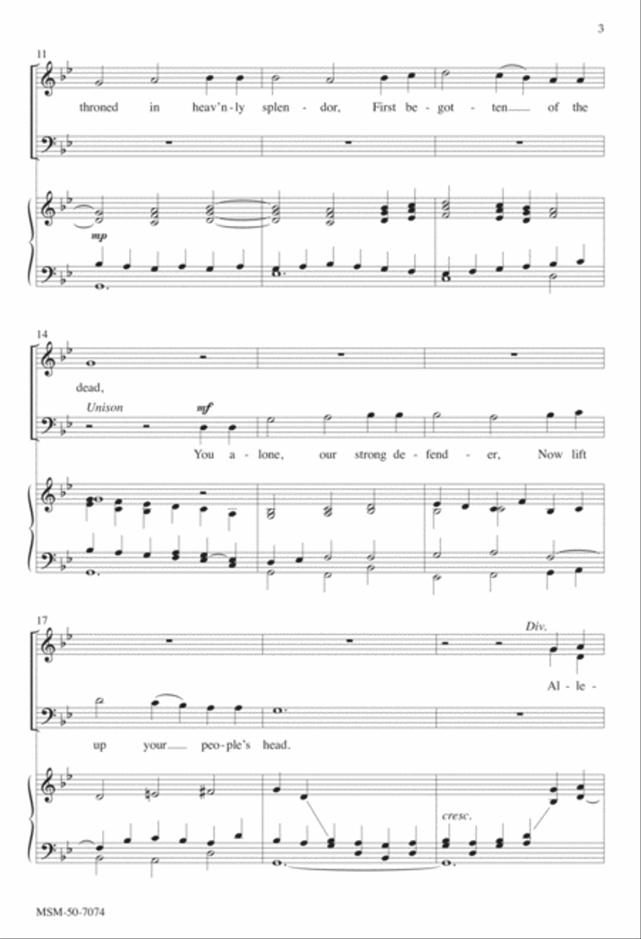 Lord, Enthroned in Heavenly Splendor 4-Part scores gallery preview page 3