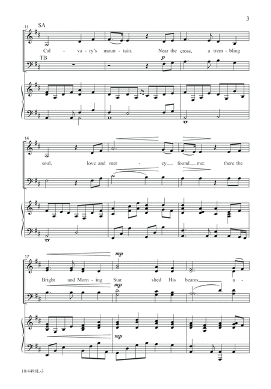Jesus, Keep Me Near the Cross 4-Part scores gallery preview page 4