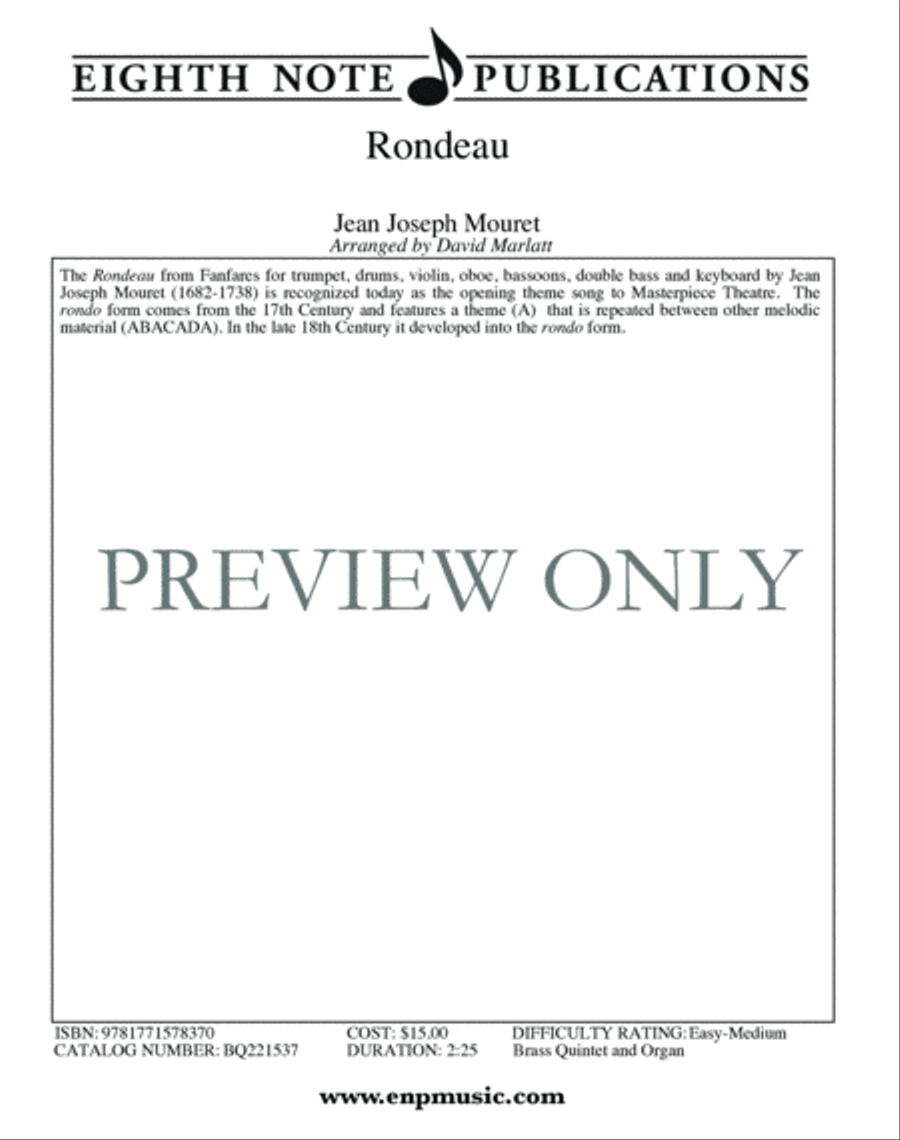 Rondeau Brass Ensemble scores gallery preview page 2