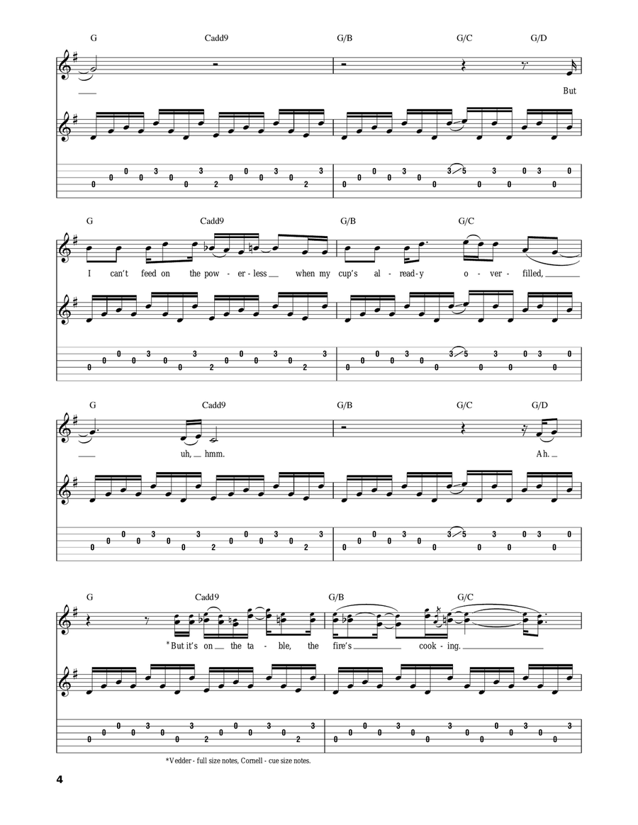 Hunger Strike Acoustic Guitar scores gallery preview page 4