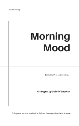 Book cover for Morning Mood from Peer Gynt Suite for Classical Guitar