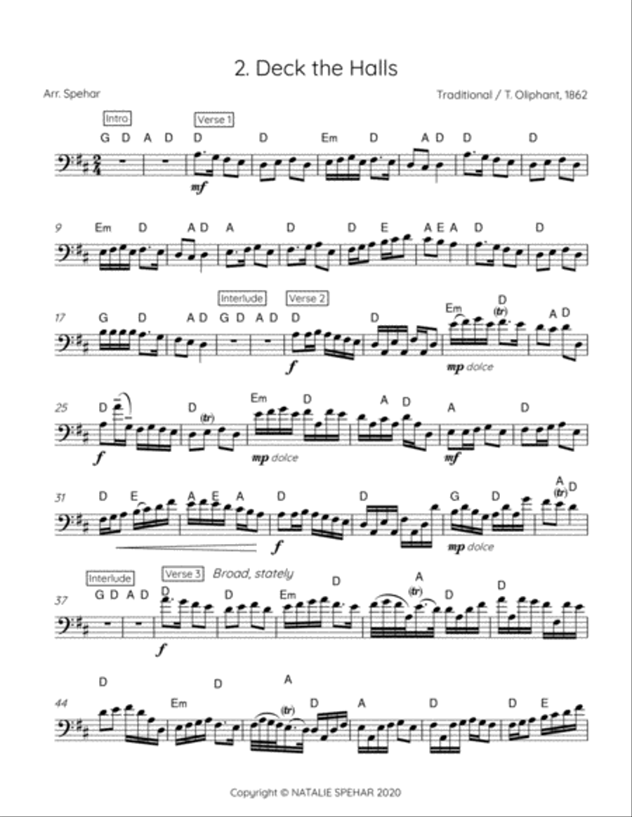 An Ornamented Christmas (for Solo Cello) - Holiday Favorites with Flair Cello Solo scores gallery preview page 4