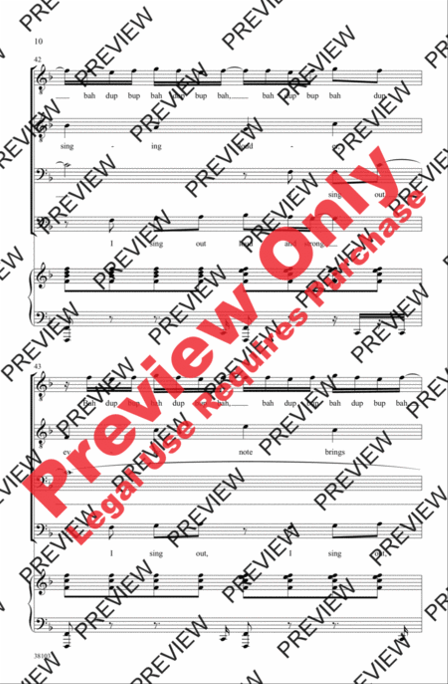 I Sing Out Men's Choir scores gallery preview page 10