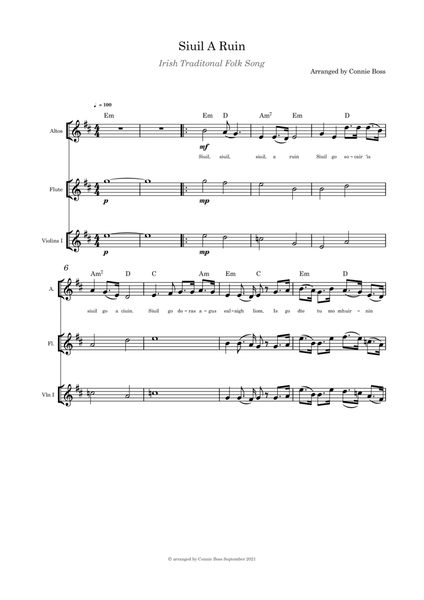 Siuil A Ruin Solo, Flute and Violin image number null