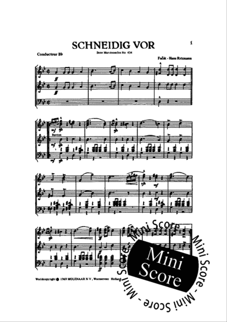 Schneidig Vor Schneidig Vor Fanfare Band scores gallery preview page 3