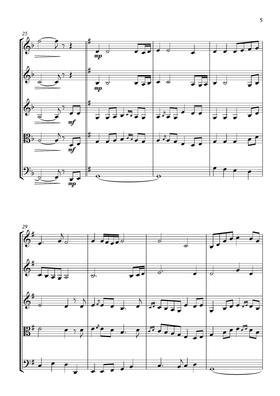 Loch Lomond - for String Quartet String Quartet scores gallery preview page 5