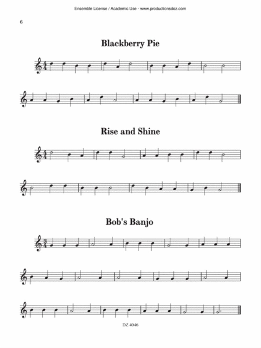 Songs of the Open Road: Early sight reading Classical Guitar scores gallery preview page 6