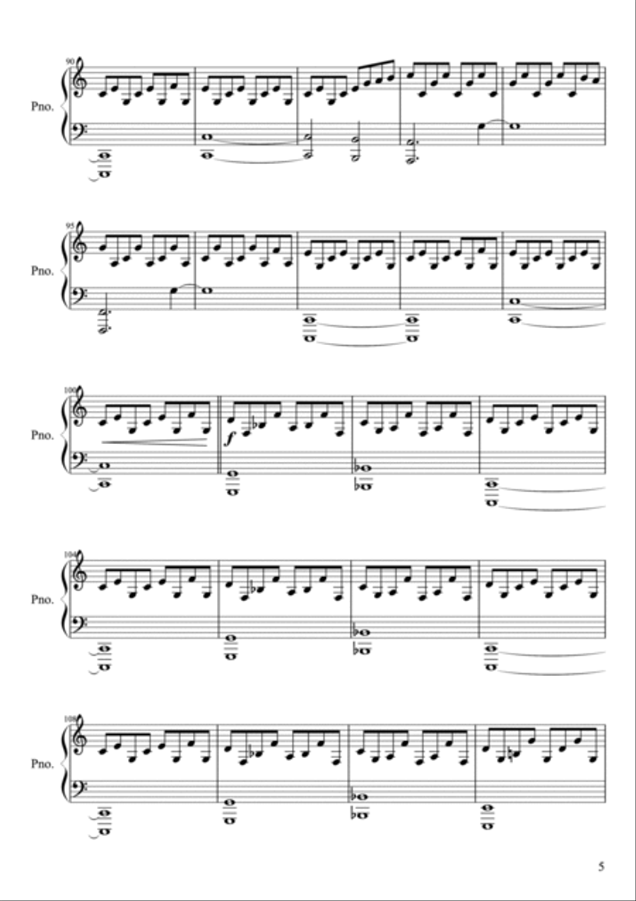 March - Free (from Seasons in Flight) Piano Solo scores gallery preview page 5