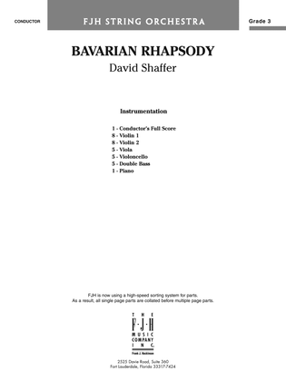 Book cover for Bavarian Rhapsody: Score