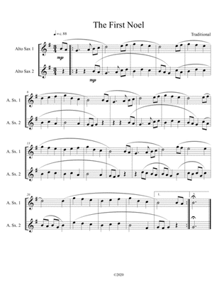 The First Noel (alto sax duet)