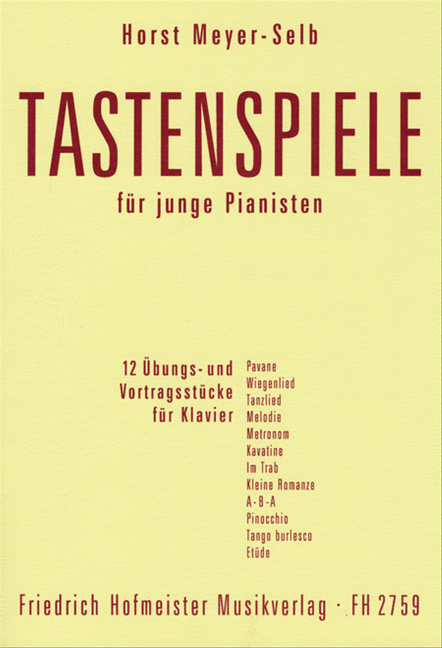 Tastenspiele für junge Pianisten Piano Solo scores gallery preview page 1