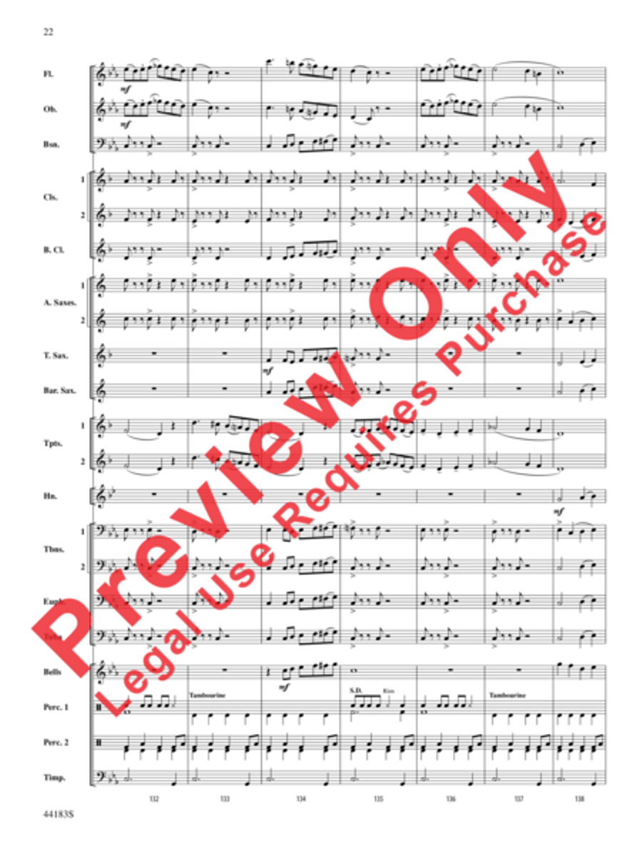 Cobra Dance Concert Band scores gallery preview page 23